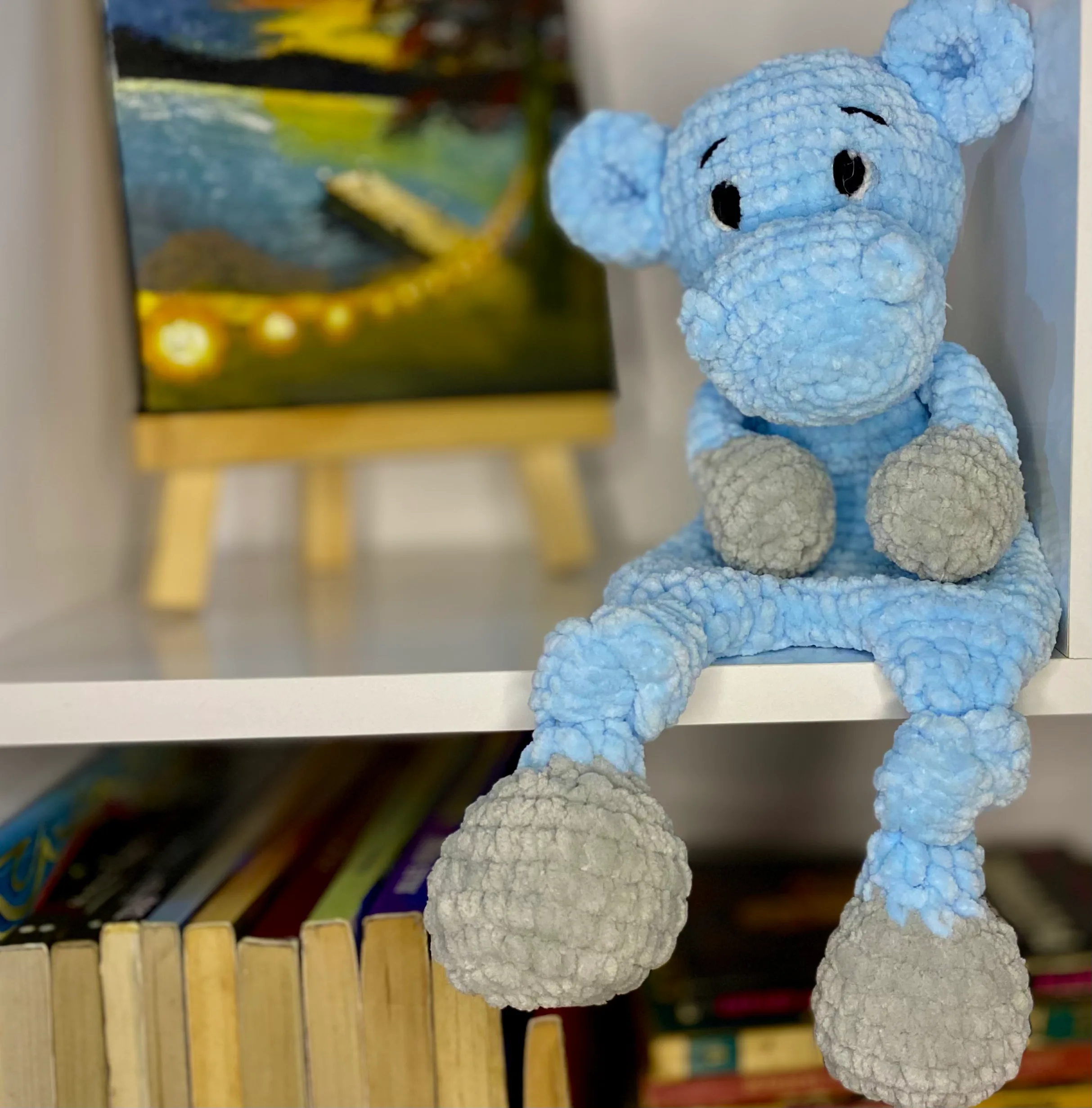 Ursulet crosetat de plus Hippo - cadou handmade - imagine 2