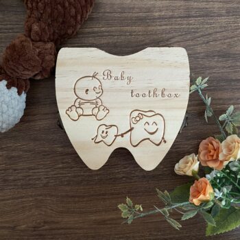 cutie dintisori de lapte - zana maseluta cutie din lemn pentru dintisori cutie baieti cadou bebelusi